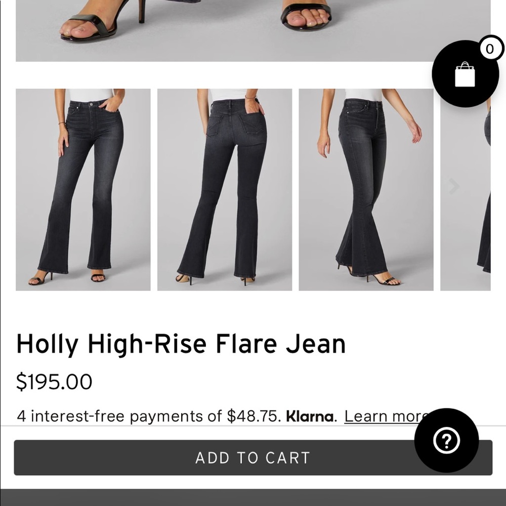 Hudson Holly Flare BLACK sz 30